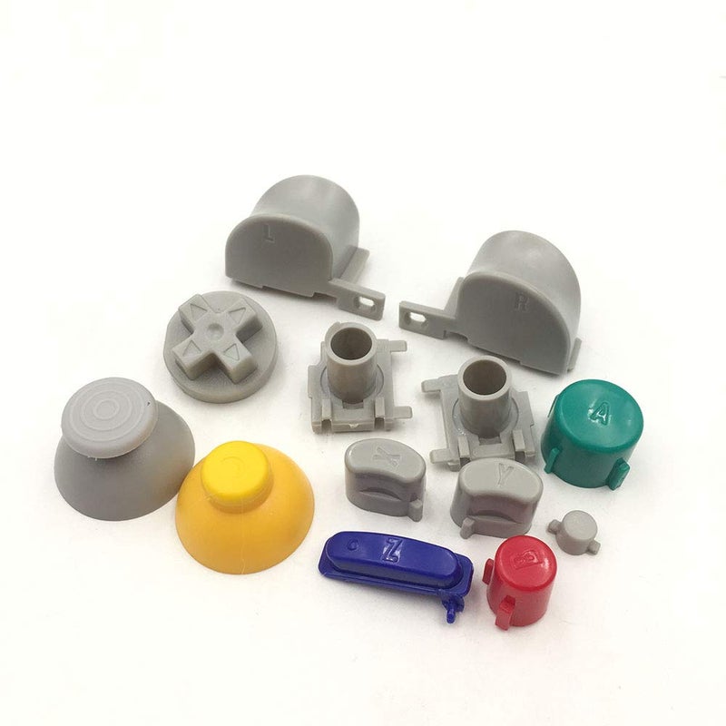 Rowsmau Colorful L R Right Left Trigger Buttons D-Pad Mod Kit Set Full Button Joystick Thumb Grip Thumbstick for NGC Controller Replacement Parts 1 - Image 3